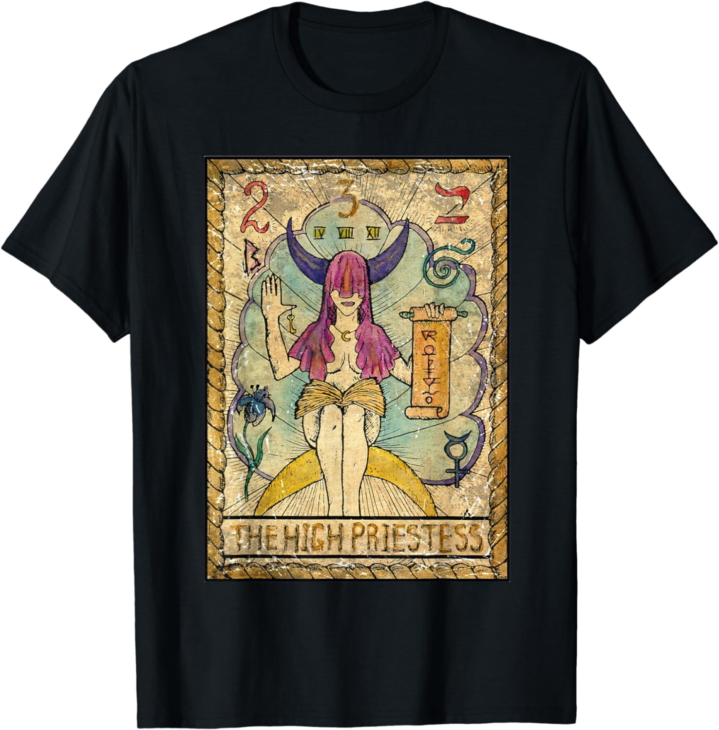 Tarot shirt tank, Tarot card, Cute pagan tarot queen design T-Shirt ...