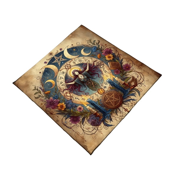 Tarots Tablecloth Divination Table Cover Altars Cloth Board Game Mat Square Shape Witchcrafts Altars Table Cloth, 3 Size