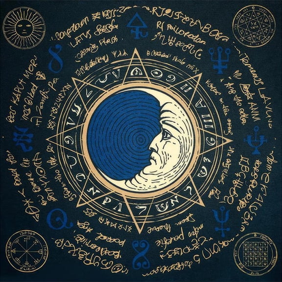 Tarots Tablecloth Rune Divinations Table Cover Astrology Oracles Board Game Mat Square Shape Pendulum Altar Table Cloth