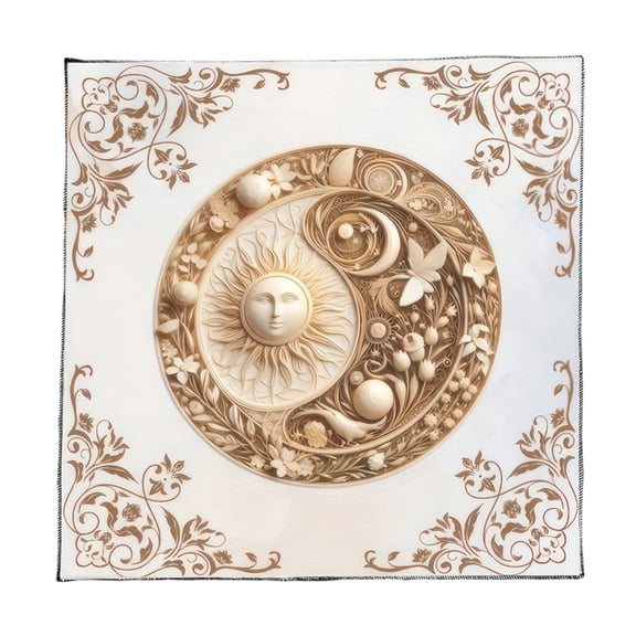 Sun Flower Pattern Astrology Tablecloth Tarots Divinations Tablecloth Altars Cloth Divinations Board Game Accessory