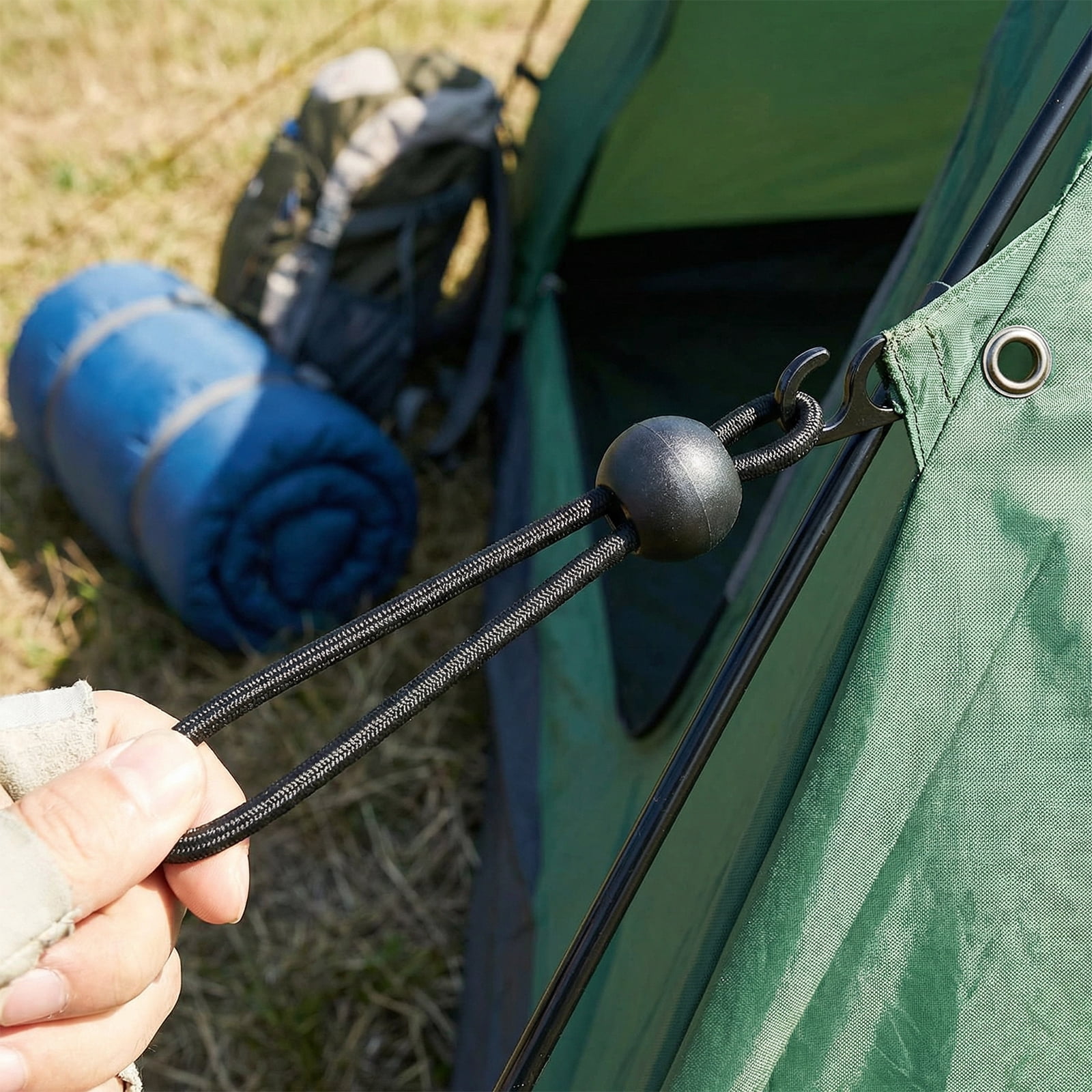 Tarp Ball Bungee Cord 6 Inch 120 PCS Bungee Tie High Elasticity Canopy Tarp Tie Down Ball for Camping Shelter Cargo Tent Pole Sun Resistant