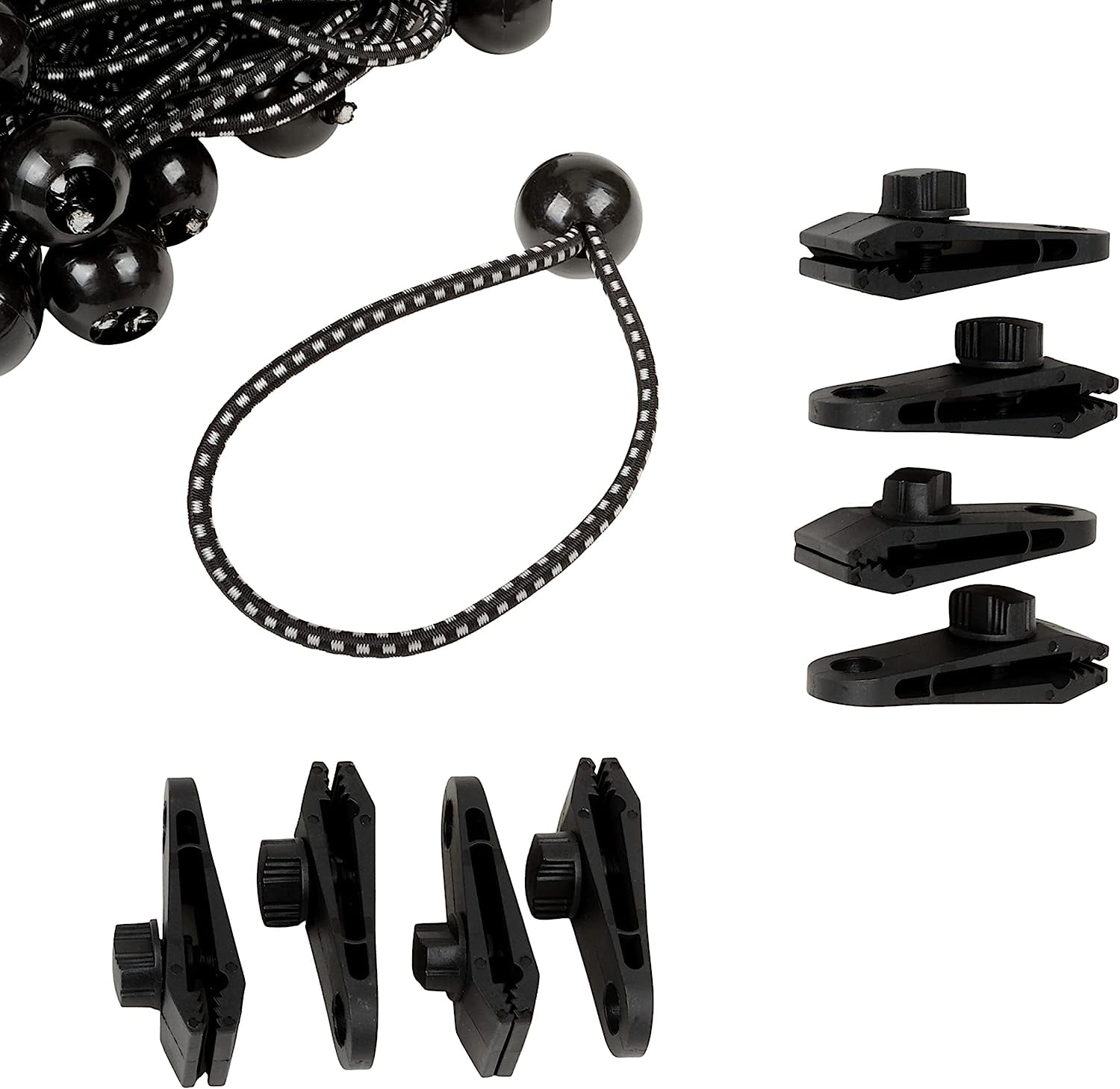 Tarp Clamps and Ball Bungee Cords Heavy Duty, Tarp Clips Heavy Duty