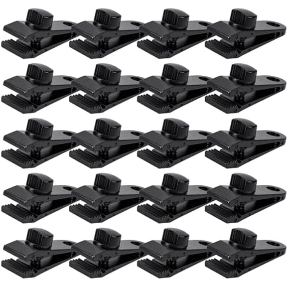 Tarp Clips Heavy Duty Lock Grip, 20 Pack Tarp Clamps, Shade Cloth Clips Fasteners, Pool Awning Cover Bungee Cords Clips, Car Cover Clamp (B)