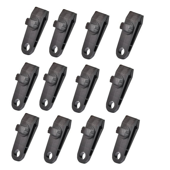 Tarp Clips Locking Awning Clamp Snap Hangers HEAVY DUTY 12 Pieces