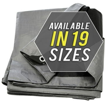 Tarp Cover 6X8 Silver/Black Heavy Duty 8 Mil Thick Material, Waterproof, Great for Tarpaulin Canopy Tent, Boat, RV or Pool Cover!!!
