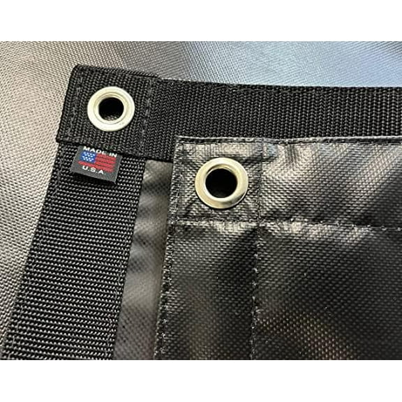 Tarp, Heavy Duty, Waterproof, 18 Oz. Vinyl w/Reinforced Edges (3' X 4' Feet, Black)$$Tools & Hardware Other