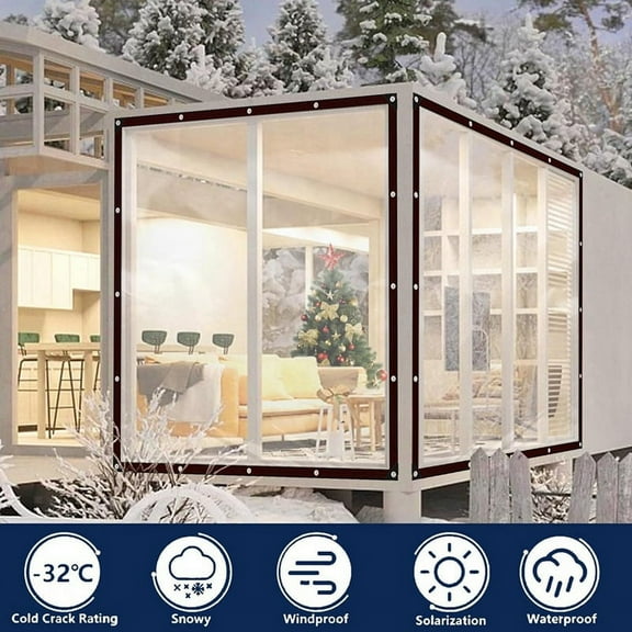 Tarp Waterproof - Clear Heavy Duty Tarps, Outdoor Transparent Cover 2x2m