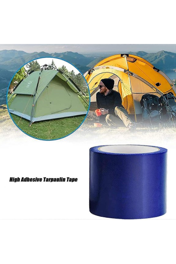 Tarpaulin Repair Tape, 8x500cm Universal Waterproof Rv Awning Repair Tape Tarpaulin And Greenhouse Tent Repair Tape