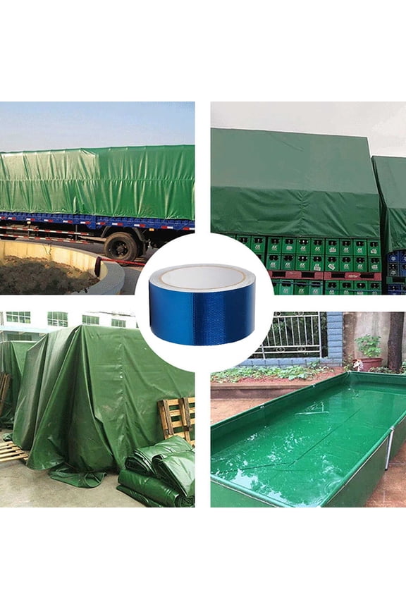 Tarpaulin Repair Tape, Truck Rain Cloth Patch, PVC Oilcloth Leak Repair Tape, Fiberglass for Outdoor Canopy