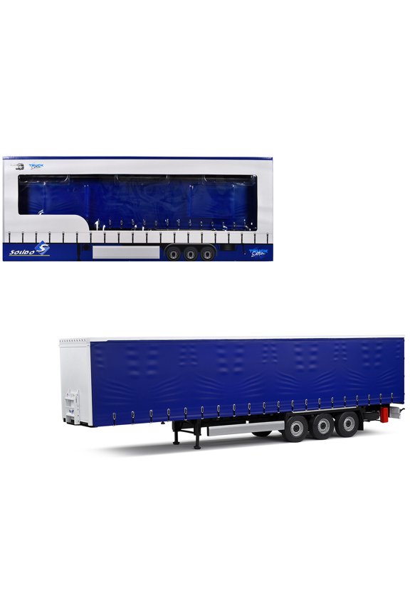 Tarpaulin Trailer Blue "Truck Edition" Series 1/24 Diecast Model Car by Solido