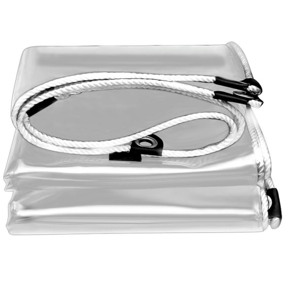 Tarpaulin Waterproof Heavy Duty - Resistant PVC Clear Tarpaulin(8.5x10 ft), Thicken Outdoor Garden Large Tarpaulins, Frost-Resistant, Windproof Transparent Tarp