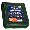 thumbnail image 1 of Tarpco Safety 10 Mil Extra Heavy Duty Tarp Camping Tarpaulin Waterproof Cover, Green and Black 30 x 60Ft, 1 of 6