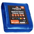 thumbnail image 1 of Tarpco Safety 14 Mil Extra Heavy Duty Tarp Camping Tarpaulin Waterproof Cover, Blue 16' x 20'Ft, 1 of 7