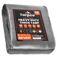 thumbnail image 1 of Tarpco Safety 14 Mil Extra Heavy Duty Tarp Camping Tarpaulin Waterproof Cover, Silver and Black 40' x 50'Ft, 1 of 7