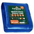 thumbnail image 1 of Tarpco Safety 7 Mil Heavy Duty Tarp Camping Tarpaulin Waterproof Cover, Blue 12 x 20Ft, 1 of 6