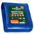 thumbnail image 1 of Tarpco Safety 7 Mil Heavy Duty Tarp Camping Tarpaulin Waterproof Cover, Blue 24 x 36Ft, 1 of 6
