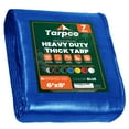 thumbnail image 1 of Tarpco Safety 7 Mil Heavy Duty Tarp Camping Tarpaulin Waterproof Cover, Blue 6 x 8Ft, 1 of 6