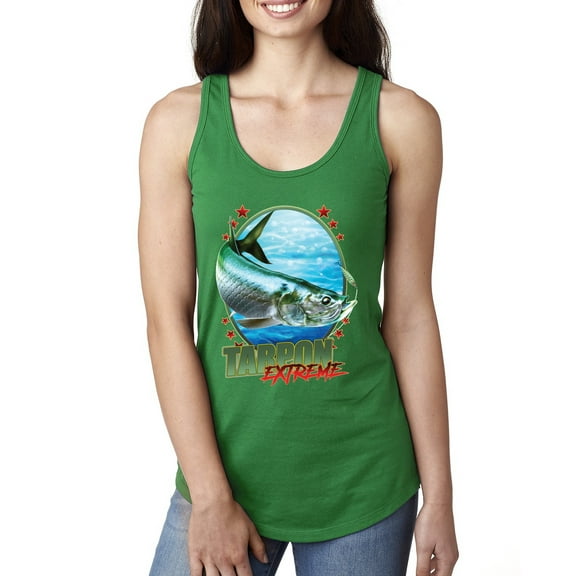 Tarpon Extreme Ladies Racerback Tank Top, Kelly, Large