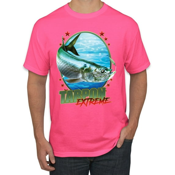 Tarpon Extreme Men's Graphic T-Shirt, Neon Pink, Large