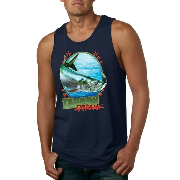 Tarpon Extreme Mens Graphic Tank Top, Navy, 2XL