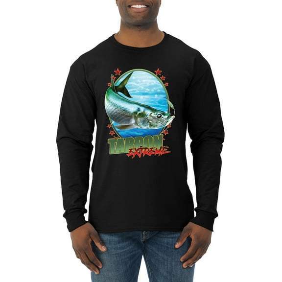 Tarpon Extreme Mens Long Sleeve Shirt, Black, Large