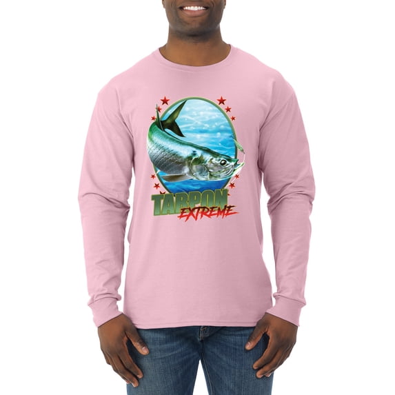 Tarpon Extreme Mens Long Sleeve Shirt, Light Pink, Medium