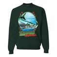 thumbnail image 1 of Tarpon Extreme Unisex Crewneck Graphic Sweatshirt, Forest Green, Small, 1 of 3