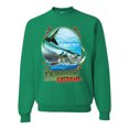 thumbnail image 1 of Tarpon Extreme Unisex Crewneck Graphic Sweatshirt, Kelly, X-Large, 1 of 3