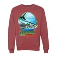 thumbnail image 1 of Tarpon Extreme Unisex Crewneck Graphic Sweatshirt, Vintage Heather Red, 2XL, 1 of 3