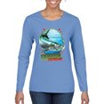 thumbnail image 1 of Tarpon Extreme Womens Graphic Long Sleeve T-Shirt, Light Blue, Medium, 1 of 3