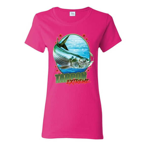 Tarpon Extreme Womens Graphic T-Shirt, Fuschia, Small