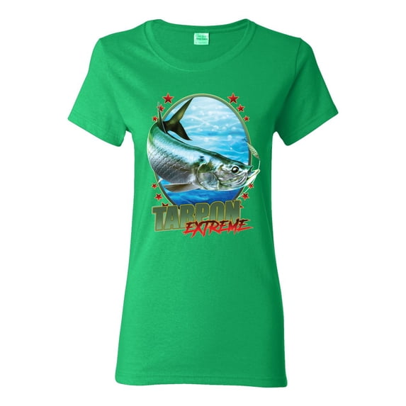 Tarpon Extreme Womens Graphic T-Shirt, Kelly, 3XL
