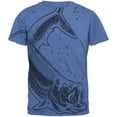 thumbnail image 1 of Tarpon Megalops Fish Mens T Shirt Heather Royal LG, 1 of 1