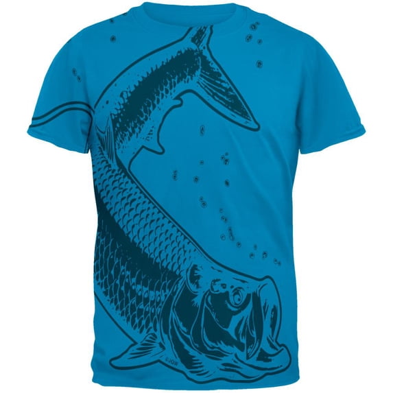 Tarpon Megalops Fish Mens T Shirt Sapphire SM