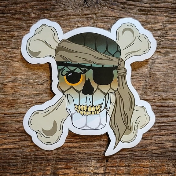 Tarpon Skin Skull Sticker Decal