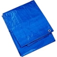 thumbnail image 1 of Tarps Now 10x10 ft Heavy Duty Plastic Tarp – Blue Poly Tarp, 6 MIL Waterproof Cover w/ Aluminum Grommets, Reinforced Edges, Tear Resistant Polyethylene for Camping, Roofing, Construction, Outdoor Use, 1 of 8