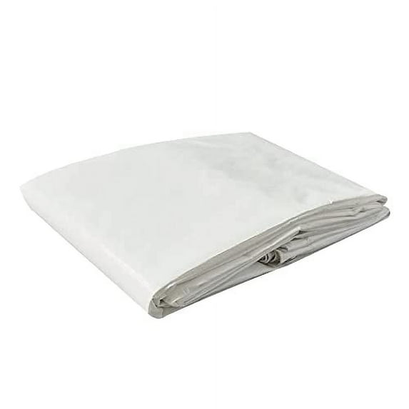 Tarps Now 12 Mil Poly Tarps, (20' x 20'), Waterproof UV Resistant Tarpaulin - White