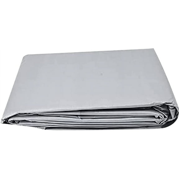 Tarps Now 12 Mil Waterproof Poly Tarps, (16' x 20'), 6oz Multipurpose Tarpaulin Cover- Silver