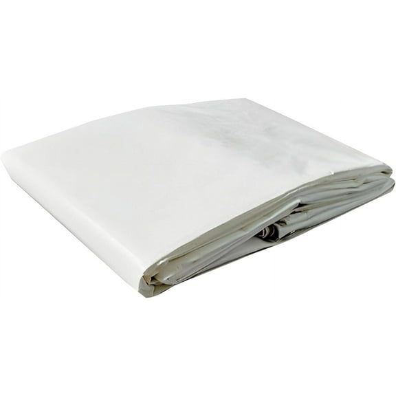Tarps Now 16x20 ft Heavy Duty Plastic Tarp (Poly Tarp) | 6 MIL Waterproof Cover | Rip & Tear-Resistant | Rustproof Grommets & Reinforced Edges | Ideal for Roofing, Camping & Tent - White