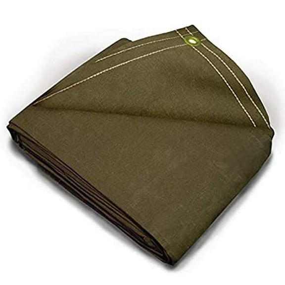 Tarps Now 18 Mil Canvas Tarps, (5' x 7'), Heavy Duty Tarp with Brass Grommets