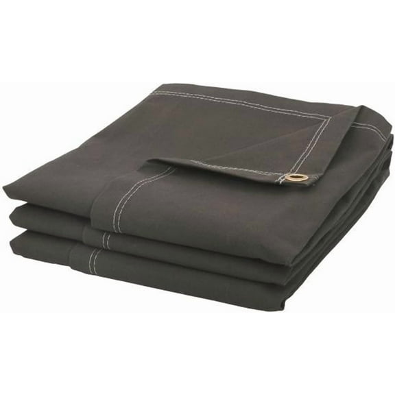 Tarps Now (20' x 40'), 18 Mil Fire Retardent Canvas Tarp with Brass Grommets- Dark Olive Darb