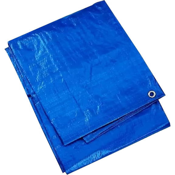 Tarps Now 20x50 ft Heavy Duty Plastic Tarp – Blue Poly Tarp, 6 MIL Waterproof Cover w/ Aluminum Grommets, Reinforced Edges, Tear Resistant Polyethylene for Camping, Roofing, Construction, Outdoor Use