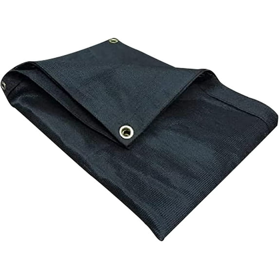 Tarps Now 70% Shade Mesh Tarps Cover with Brass Grommets- Black, 6' x 8'