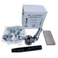 thumbnail image 1 of Tarps Now ® Grommet Tool Kit #1 (9/32" Hole) with Grommet Die Cutting Punch, Small Cutting Board, and Paired Sets of Grommets and Washers for Tarp Repair or Addition (36 ct), Nickel Finish, 1 of 9