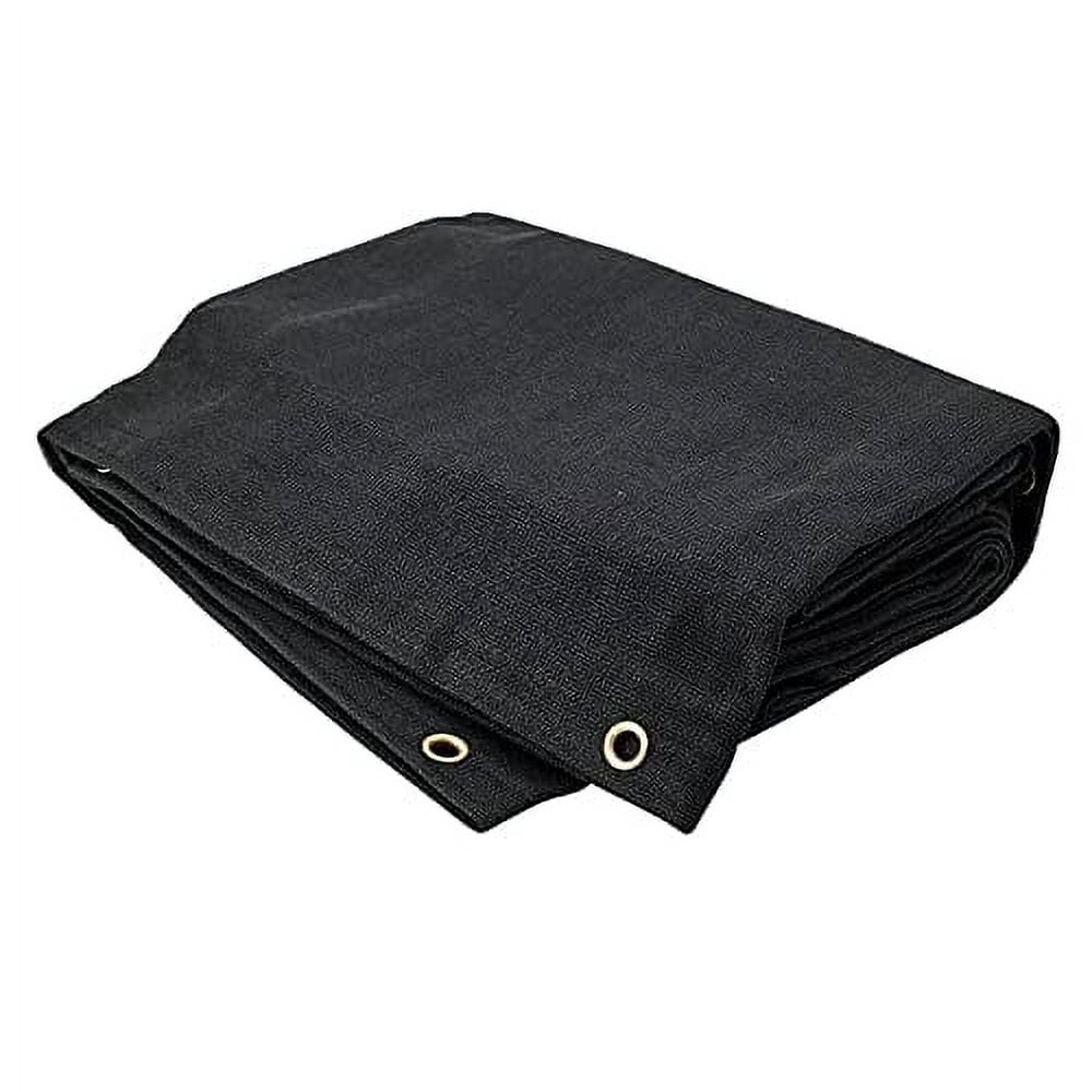 8' x 10' Black Heavy Duty Mesh Shade Tarp with Brass Grommets
