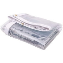 Tarps Now Marine Grade Fire Retardant Clear Vinyl Tarp, (8’ x 20’) with Brass Grommets - Waterproof Heavy Duty Tarp Canopy Sheet Cover Multi Purpose Tarpaulin for Indoor and Outdoor - 18 oz and 20Mil