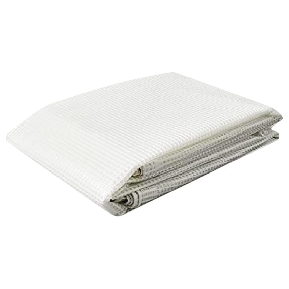 Tarps Now Translucent Tarp, (12' X 30') with Aluminium Grommets for Indoor and Outdoor - Waterproof Sheet Cover Heavy Duty Tarpaulin for Canopy Tent, Roof, Camping - Clear and White