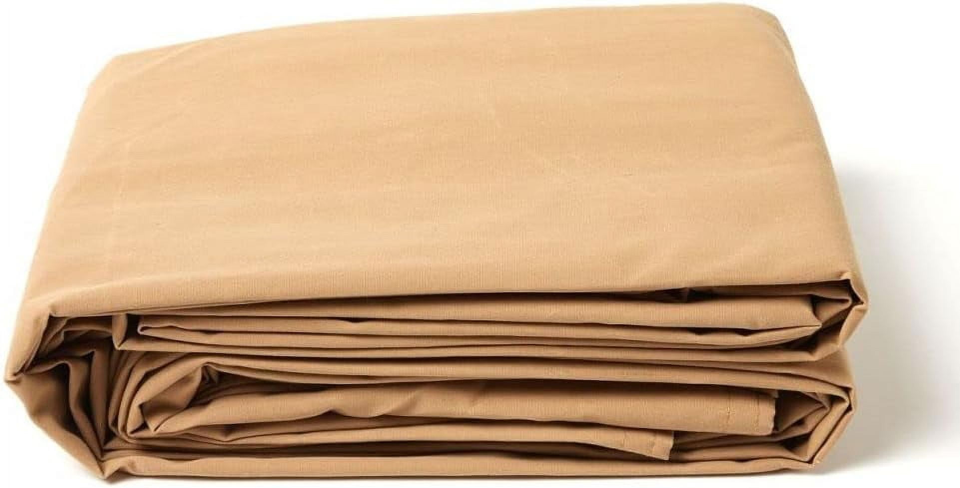 Tarps Now Waterproof Canvas Tarp, (5' x 7') with Brass Grommets - Heavy ...