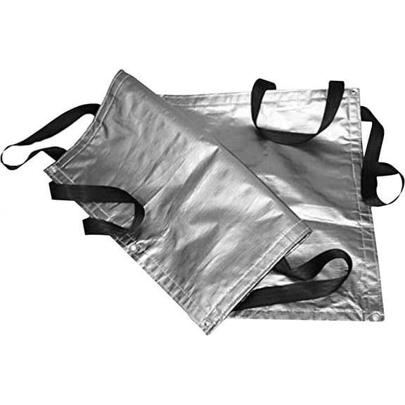 Tarps Now Waterproof Hay Tarp with 2 Brass Spur Grommets - Heavy Duty Multipurpose Poly Tarpaulin Sheet Cover for Agricultural, Tents and Weather Protection - Silver and Black, 12mil 18 X 36