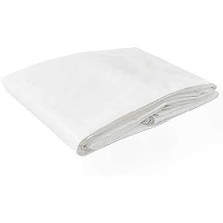 Tarps Now Waterproof Poly Tarps, (16’x20’), 12 Mil Heavy Duty Tarp - White